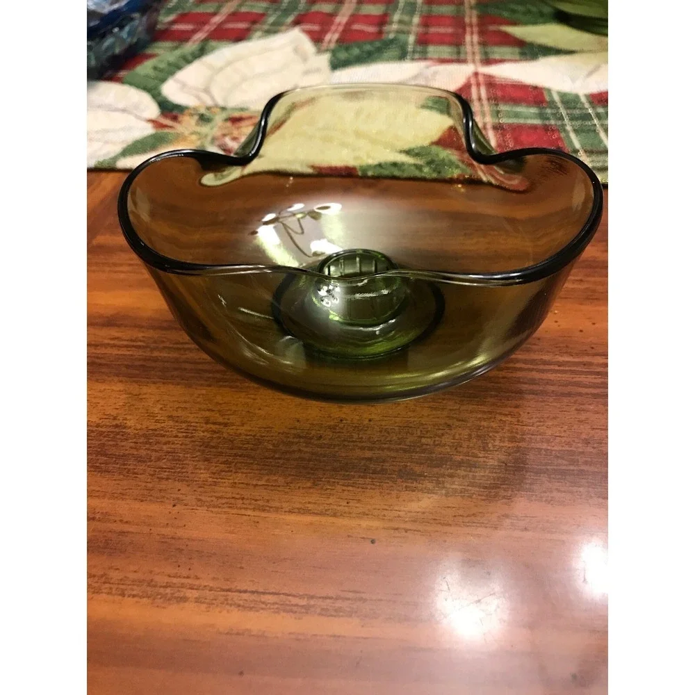 anchor hocking avocado green Ashtray 120 Ash Tray‎